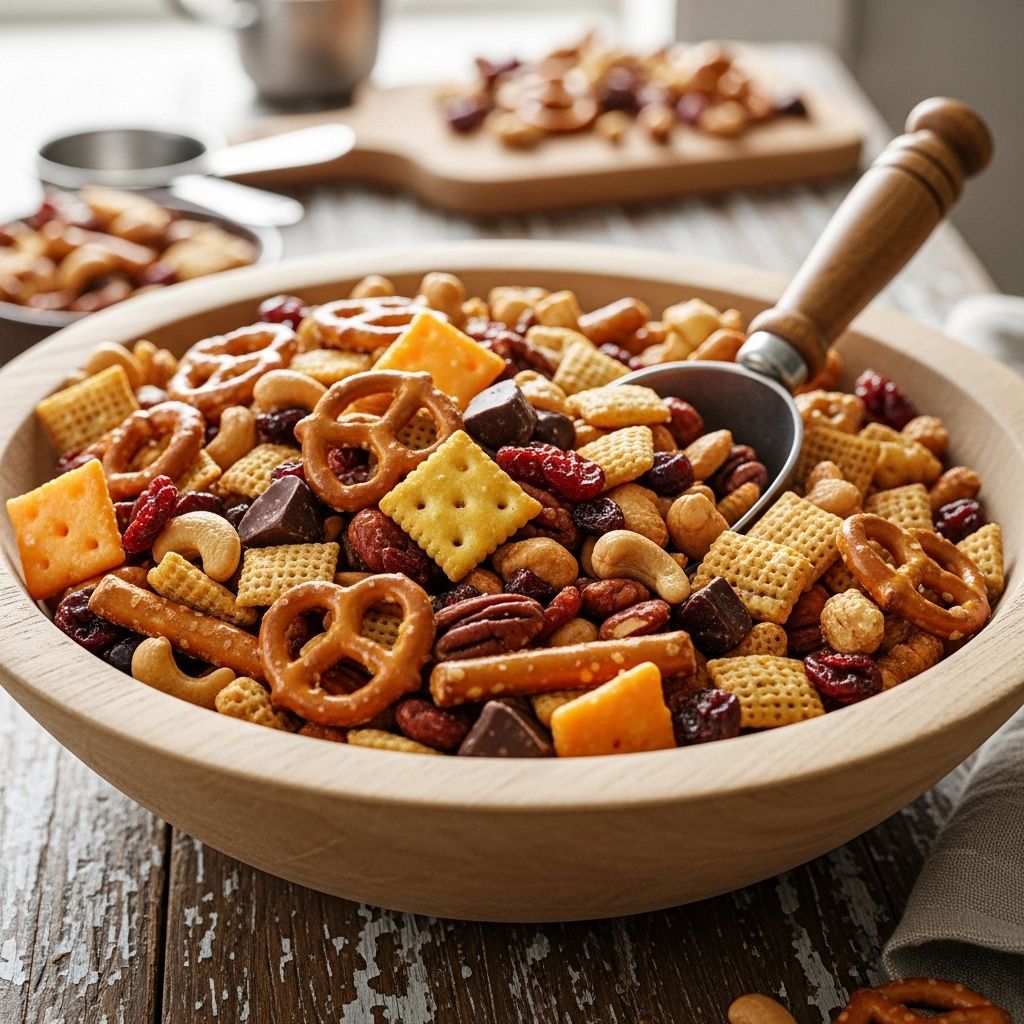 Crispy popcorn and nuts coated in an airy caramel glaze that disappears in minutes.