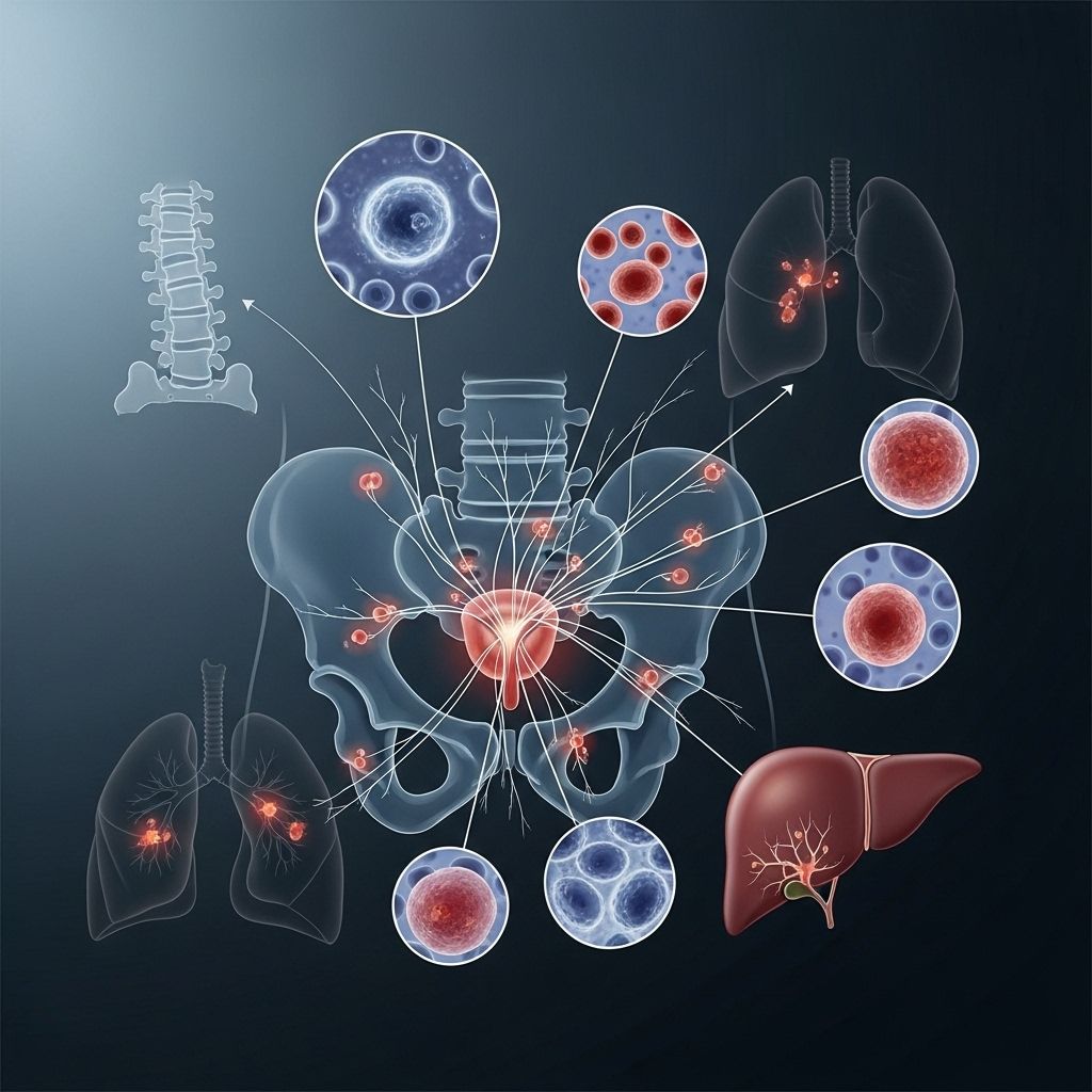 Learn how metastatic prostate cancer develops, spreads, is treated, and what patients should expect for prognosis and quality of life.