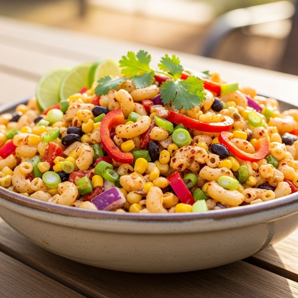 Bold salsa dressing and grilled veggies transform pasta into a vibrant party favorite.