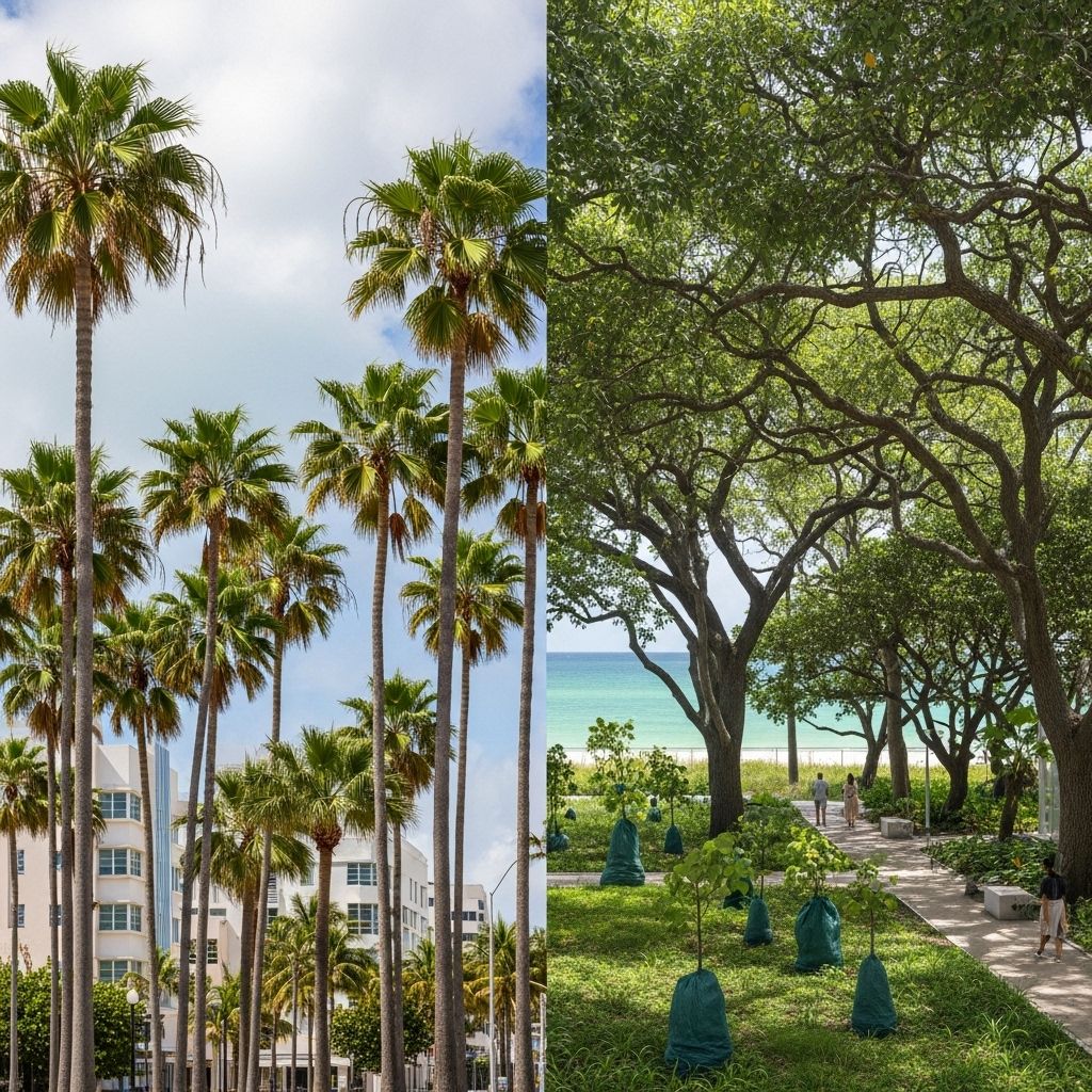 Why Miami Beach Is Phasing Out Palm Trees for a Greener Canopy Miami Beach plans to reduce palm trees, aiming for a greener, shadier, and more climate-resilient urban canopy over the coming decades.
