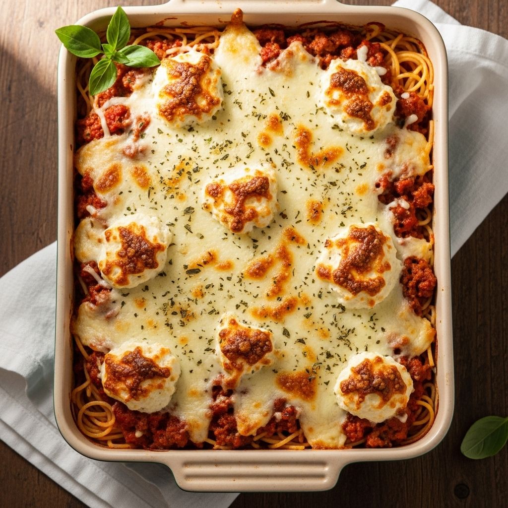 A cozy layered pasta bake that turns simple ingredients into a decadent family favorite.