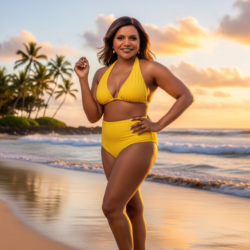 Mindy Kaling launches a vibrant, inclusive swimwear line while inspiring confidence and body positivity with her stunning bikini photo.