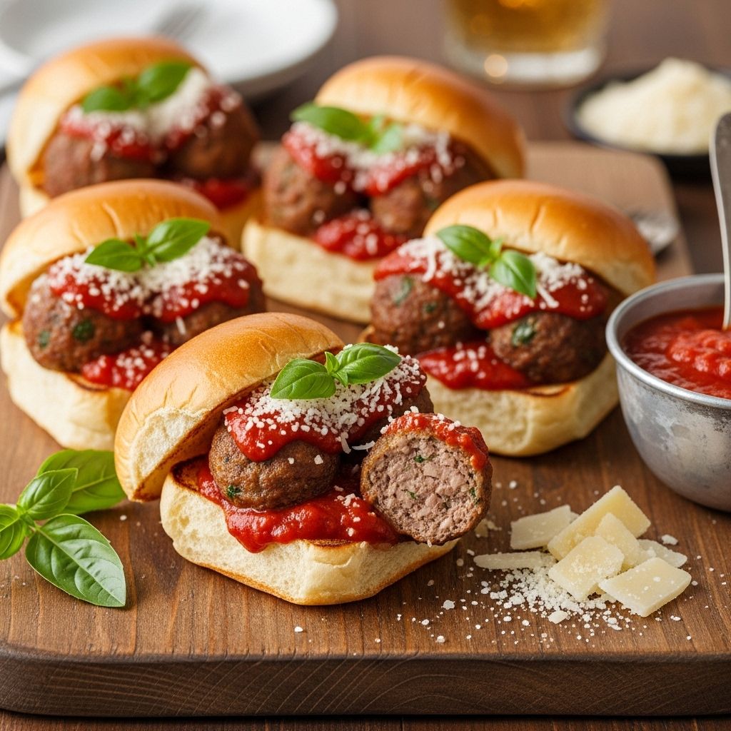 Quick and Delicious Mini Meatball Sandwiches: The Ultimate 16-Minute Meal Slider-size meatballs in melted cheese and sauce deliver bold flavor with minimal effort.