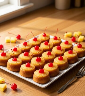 Each handheld treat offers moist cake, gooey caramel, and vibrant fruit flavors.
