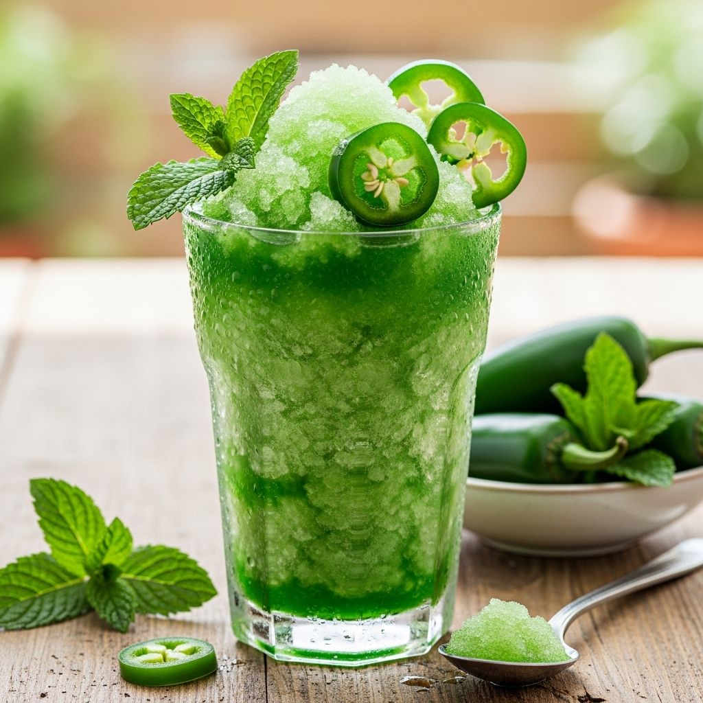 Cool herbs meet mild spice for a refreshing twist that livens up drinks or seafood.