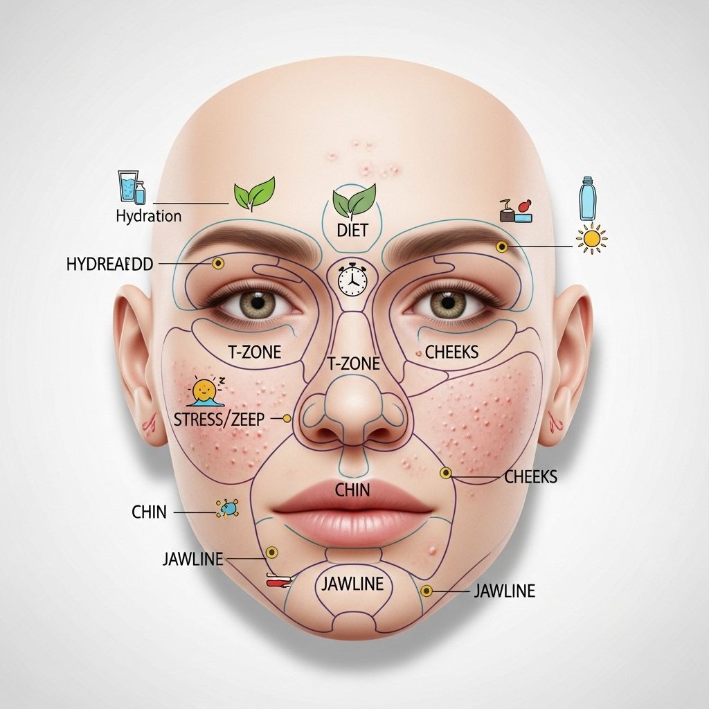 A dermatologist-backed breakdown of what breakout locations on your face might say—and what really matters for treating acne.