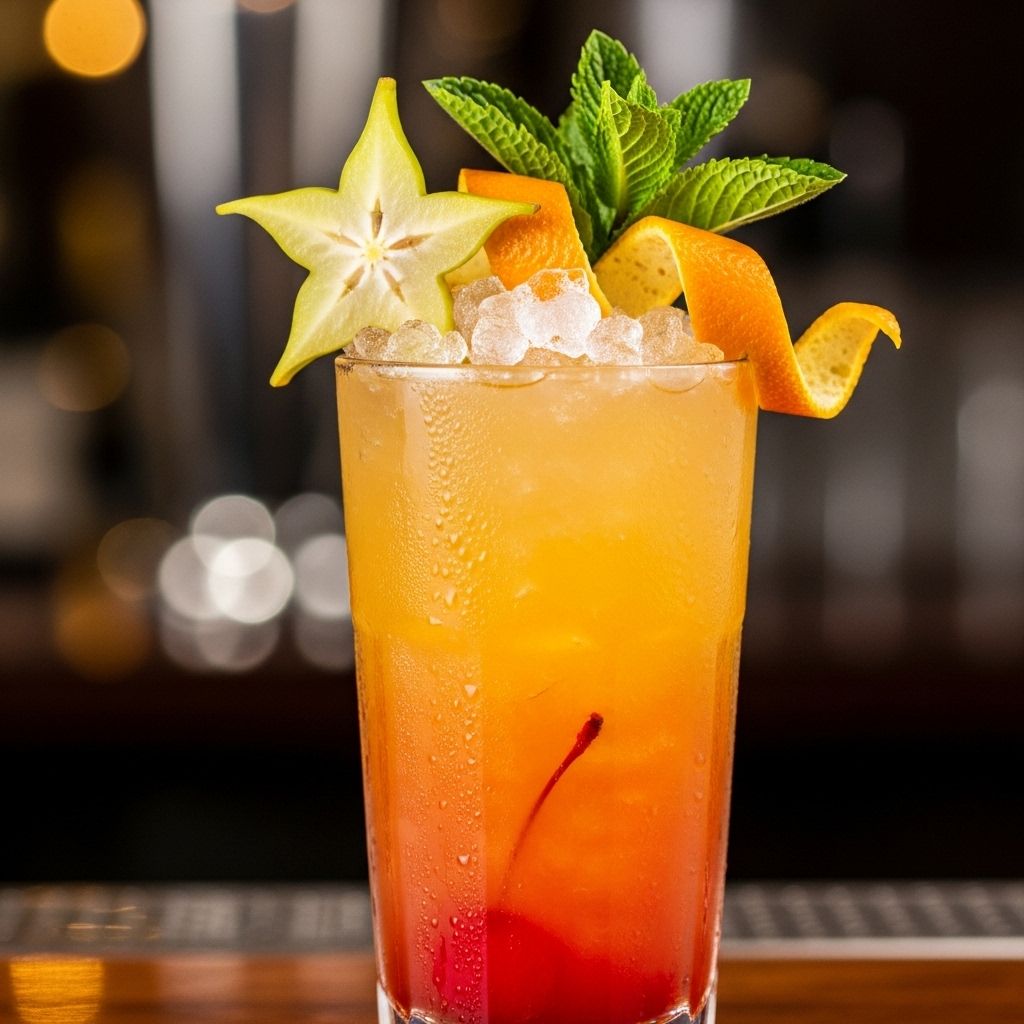 A vibrant blend of tea, apricot, citrus, and spice delivers a refreshingly layered drink.