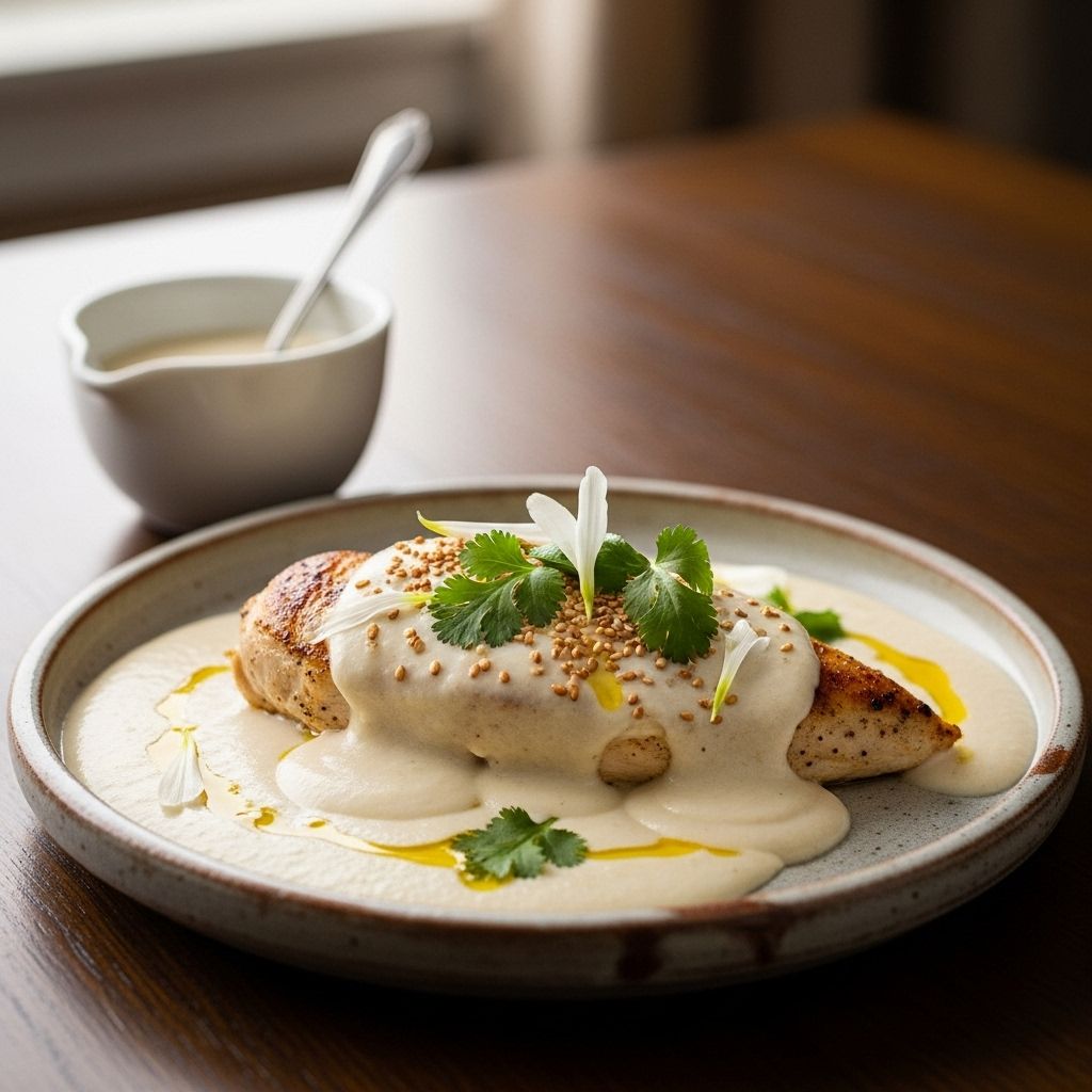 Celebrate heritage with a silky, mildly spiced sauce that elevates any special gathering.