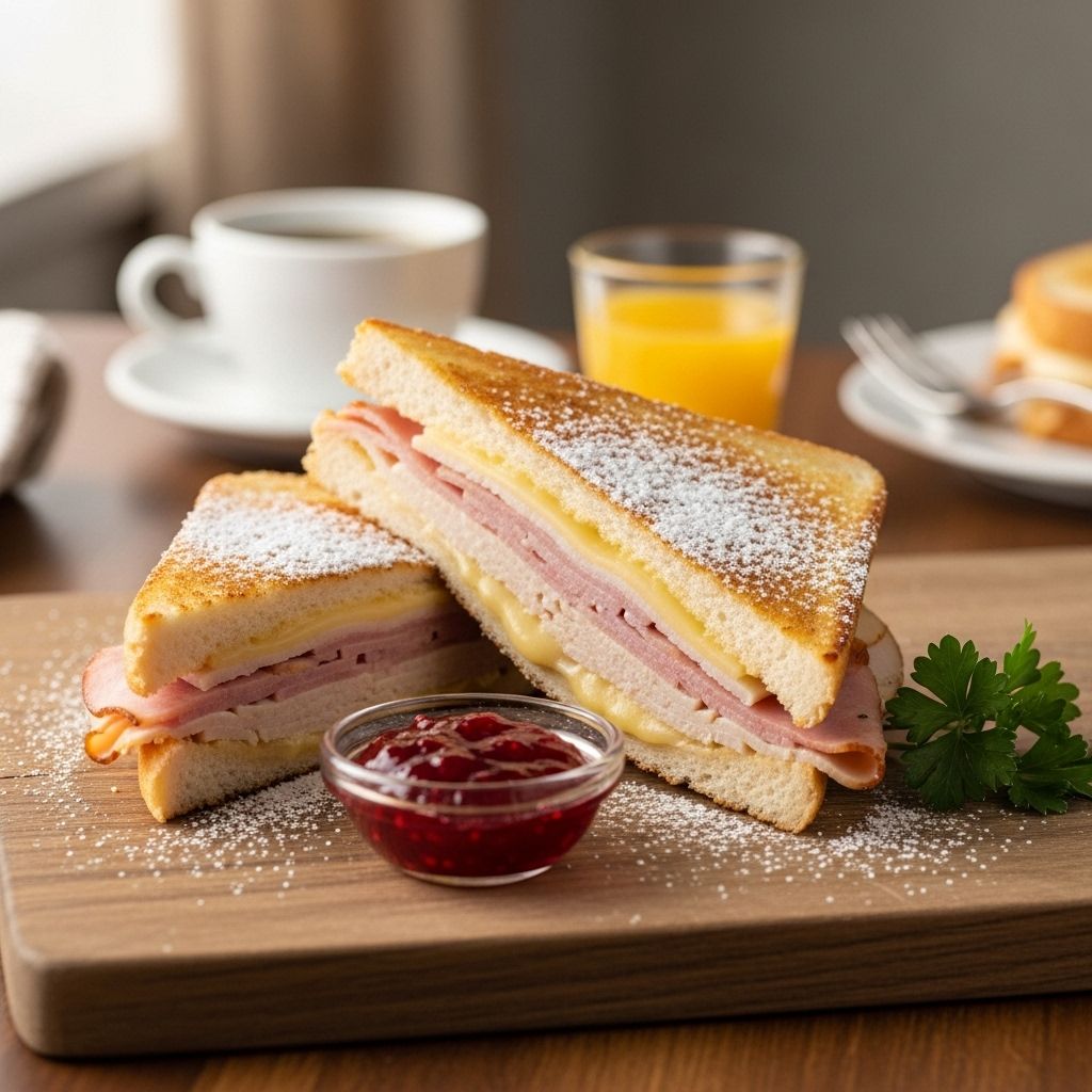 Indulgent layers of crispy egg-battered bread and melty cheese meet a fruity jam finish.