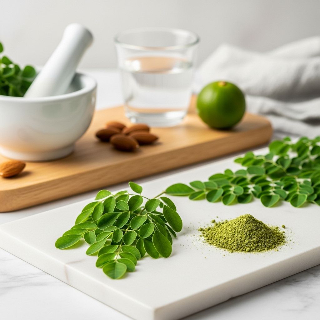 The Comprehensive Benefits and Uses of Moringa: Science-Backed Insights A tropical supplement with antioxidants and vitamins for balanced lasting vitality.