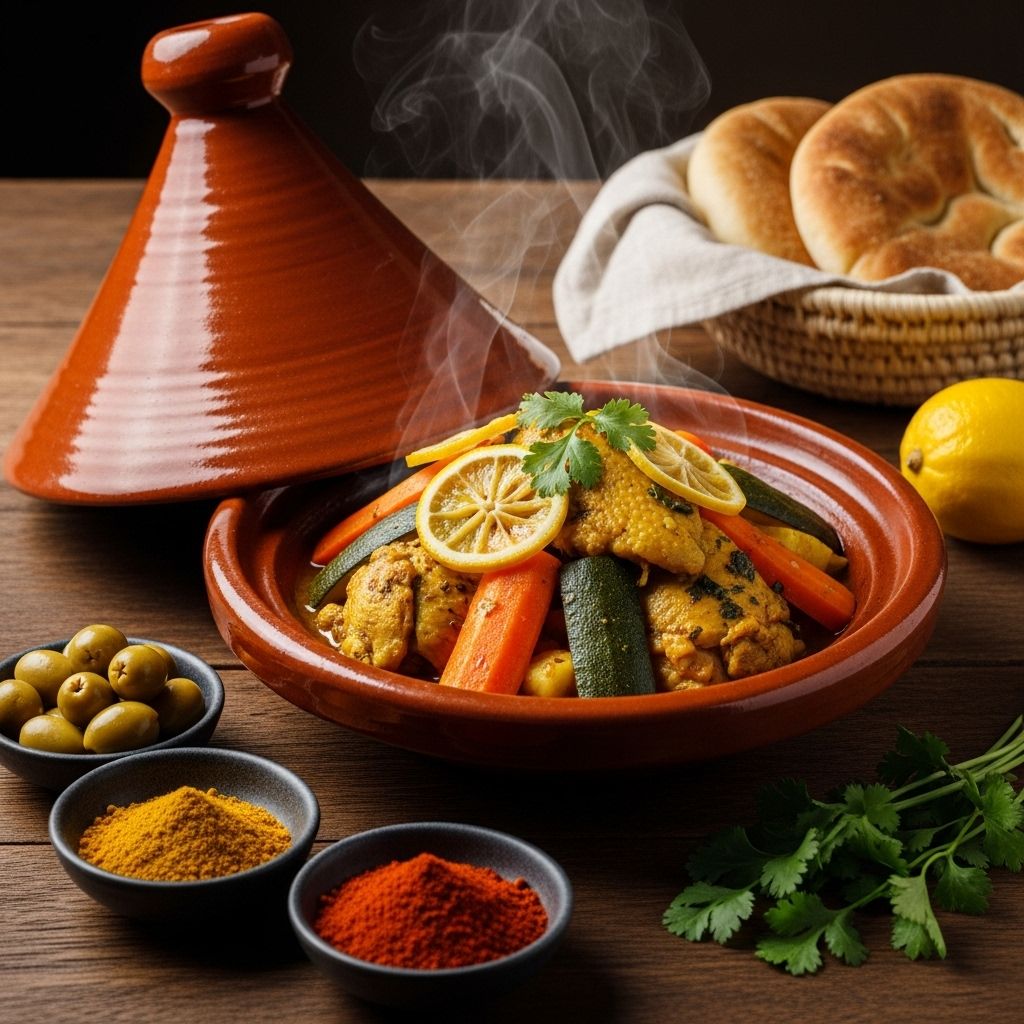 A fragrant blend of sweet onions, briny olives, and aromatic spices slow-cooked to perfection.