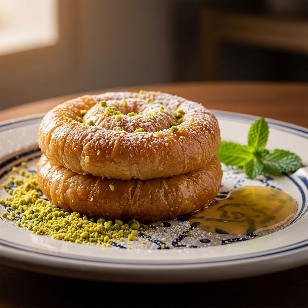 Soft, flaky layers surround a tender almond filling kissed with orange blossom syrup.