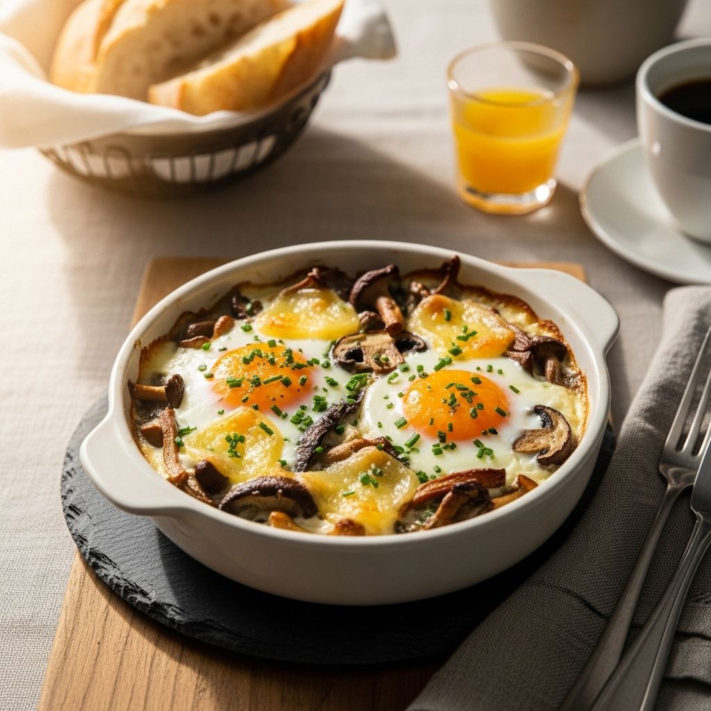 Silky yolks mingle with herb-infused cream for a luxe morning meal.