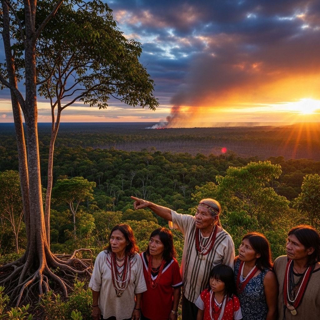 Native Amazonian leaders and scientists unite in urgent warnings: deforestation and climate change push the rainforest towards collapse.
