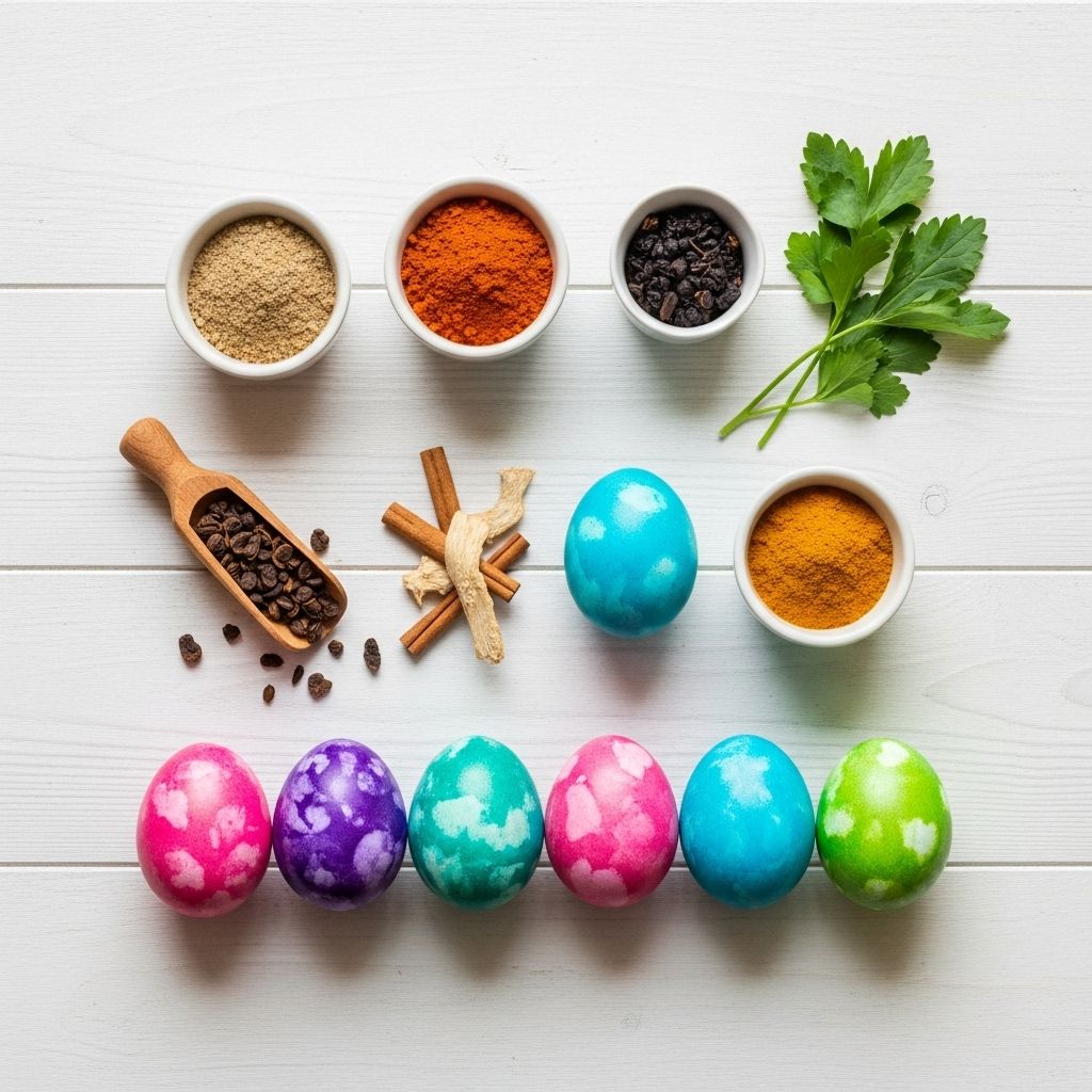 Elevate spring traditions with eco-friendly colors from everyday kitchen ingredients.