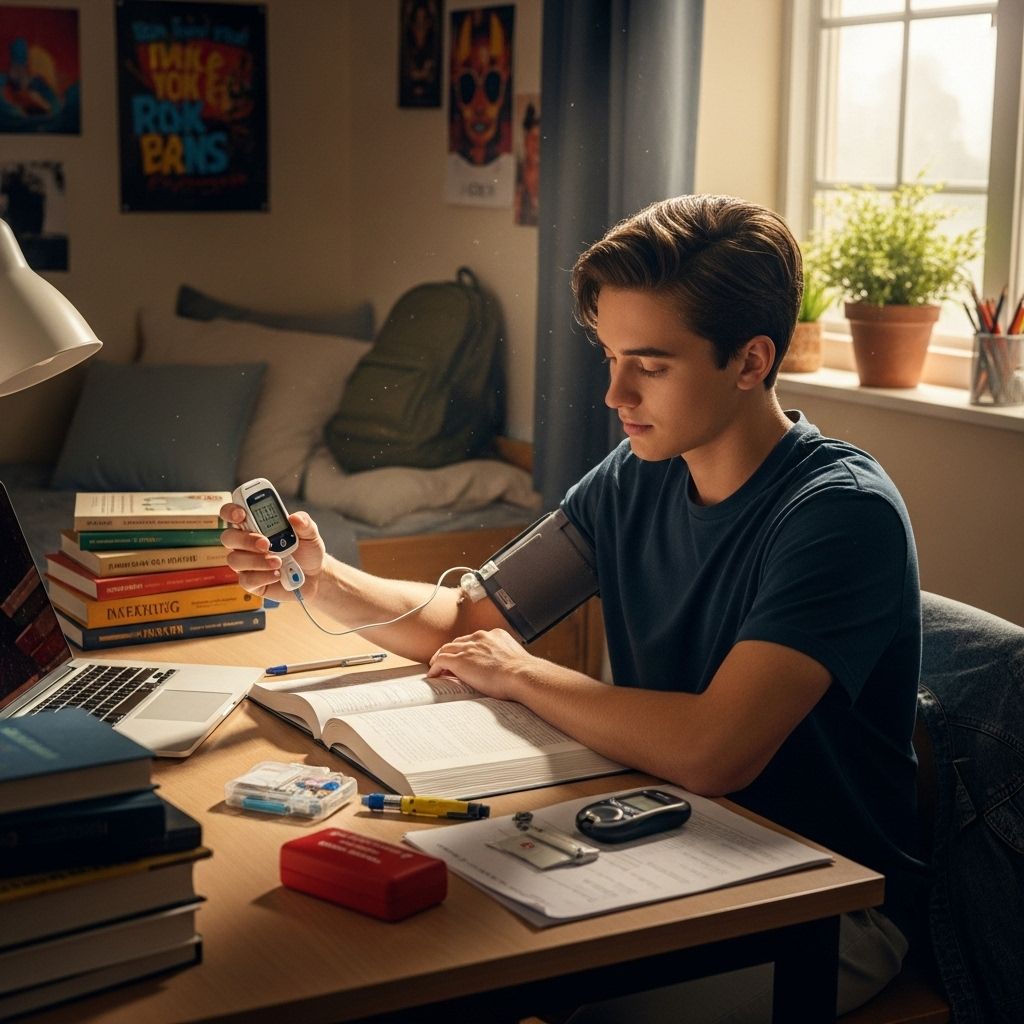 Strategies for thriving in college with type 1 diabetes: from managing nutrition and health to finding community and support.