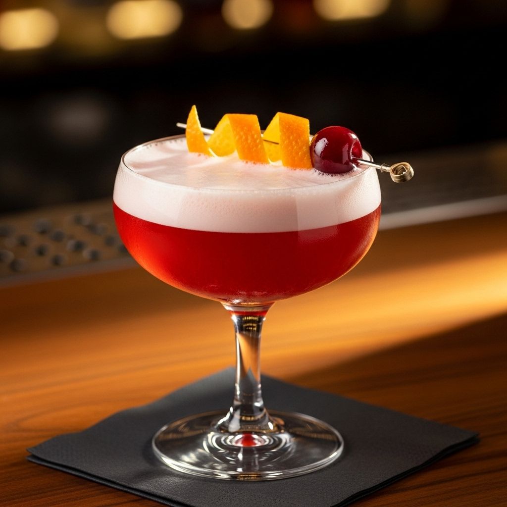 An elevated cocktail blending potent juniper punch with zesty lemon brightness.
