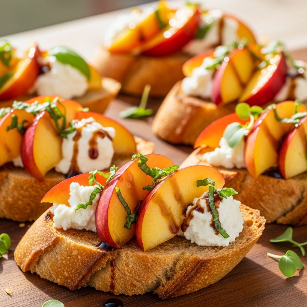 Nectarine Bruschetta: A Sweet Twist on a Classic Summer Appetizer Discover how to make nectarine bruschetta—a vibrant, juicy spin on the Italian classic, perfect for summer entertaining.
