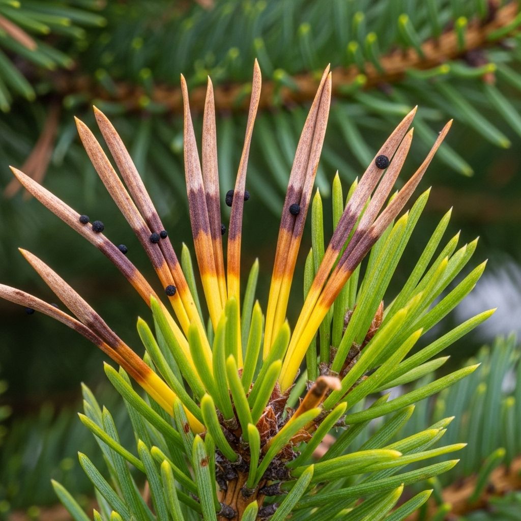 Comprehensive strategies to prevent, identify, and treat needle cast in conifer trees, from fundamentals to expert solutions.