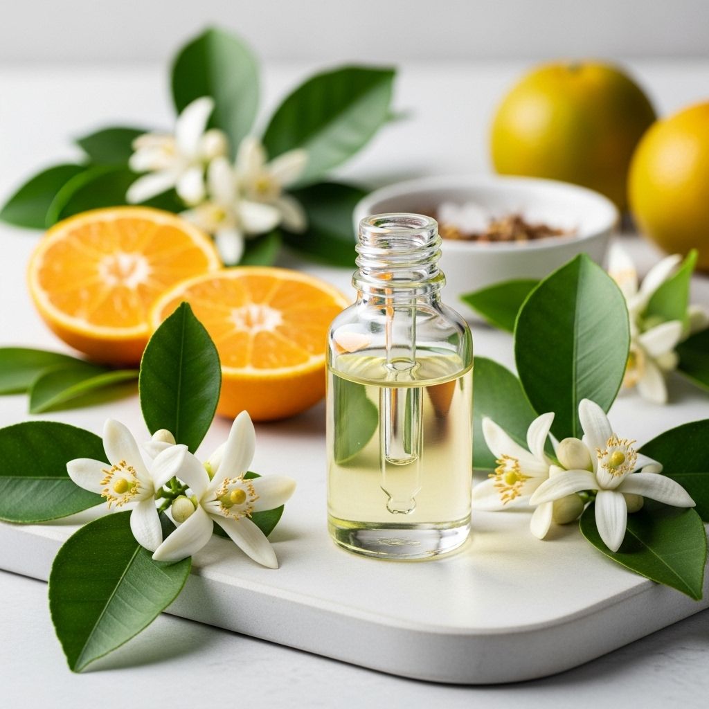 Neroli Essential Oil: Comprehensive Benefits, Uses, and Precautions Find serenity and balance through a floral scent celebrated for its calming power.