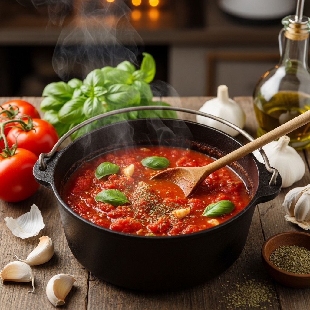 A soulful tomato blend simmered gently to deliver bright acidity and rich depth.
