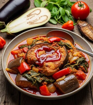Subtle heat and earthy oils meld with tender garden eggs for a deeply savory dinner.