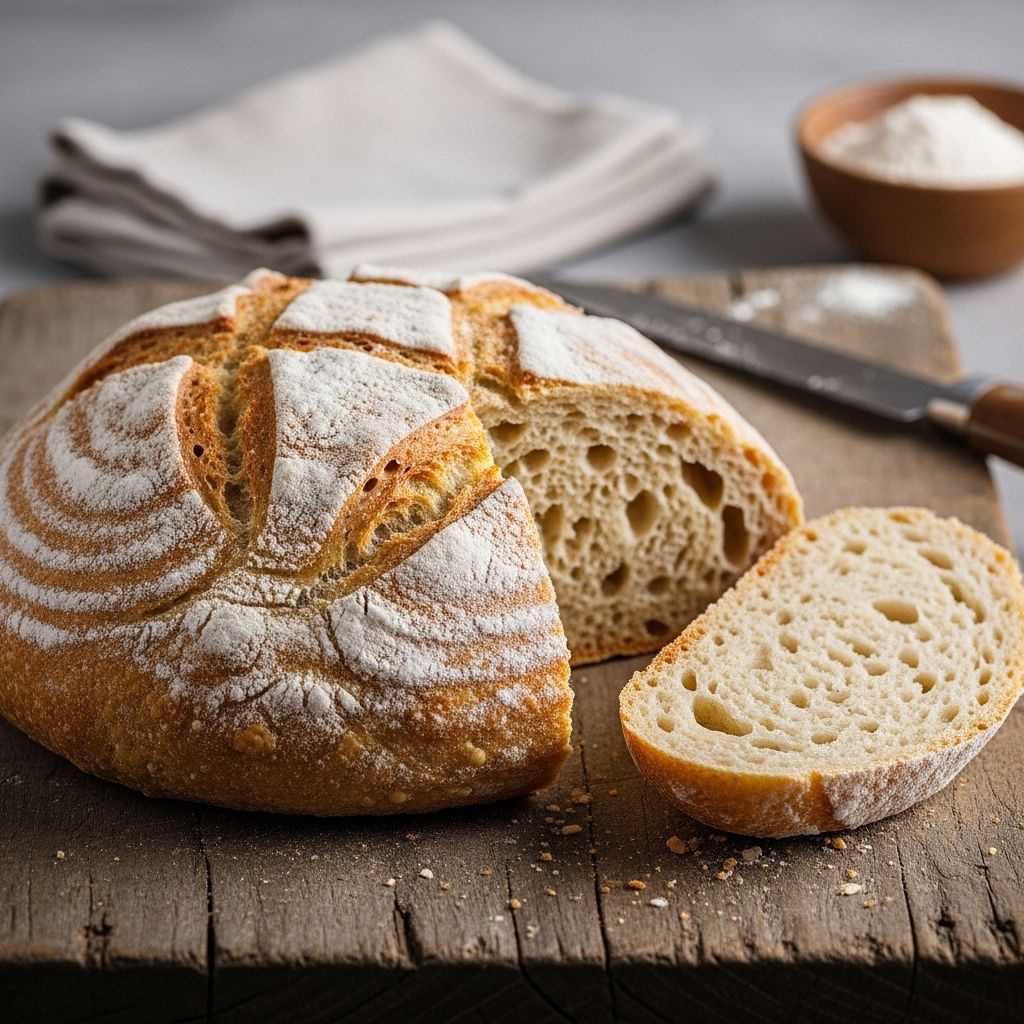 No-Knead Boule Bread: Artisanal Baking Made Easy A simple dough process yields a crackly crust and airy crumb in every slice.