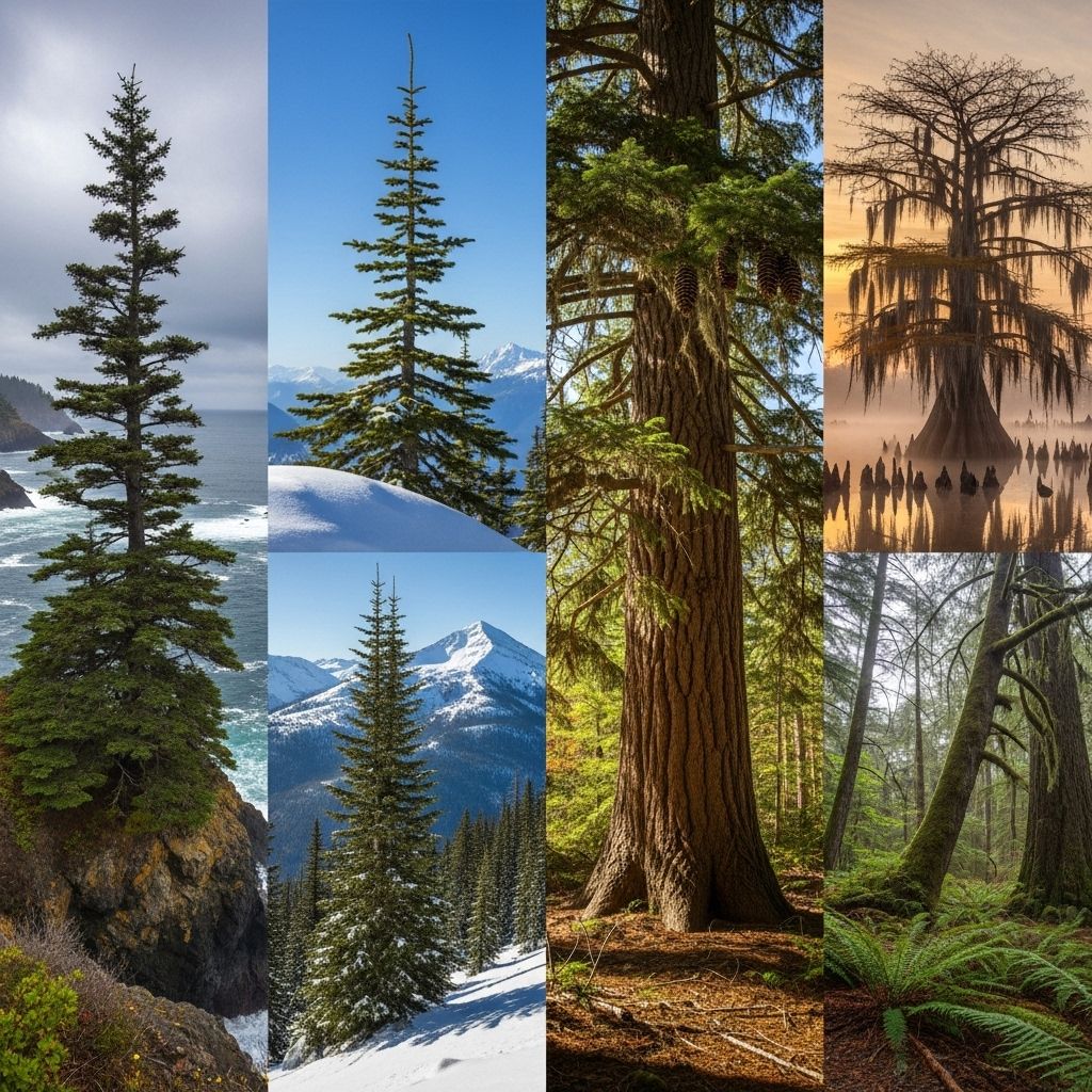 A Guide to North America’s Iconic Conifers: Spruce, Fir, Douglas Fir, Bald Cypress, and Hemlock Discover the unique traits, distinctions, and ecological roles of North America's most important conifer trees.