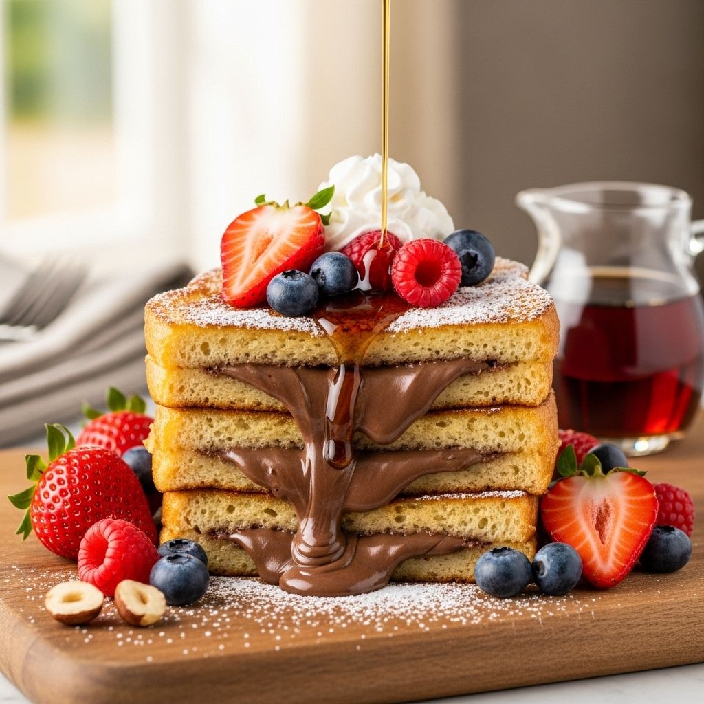 A silky chocolate-hazelnut core and crisp golden shell turn mornings into dessert.