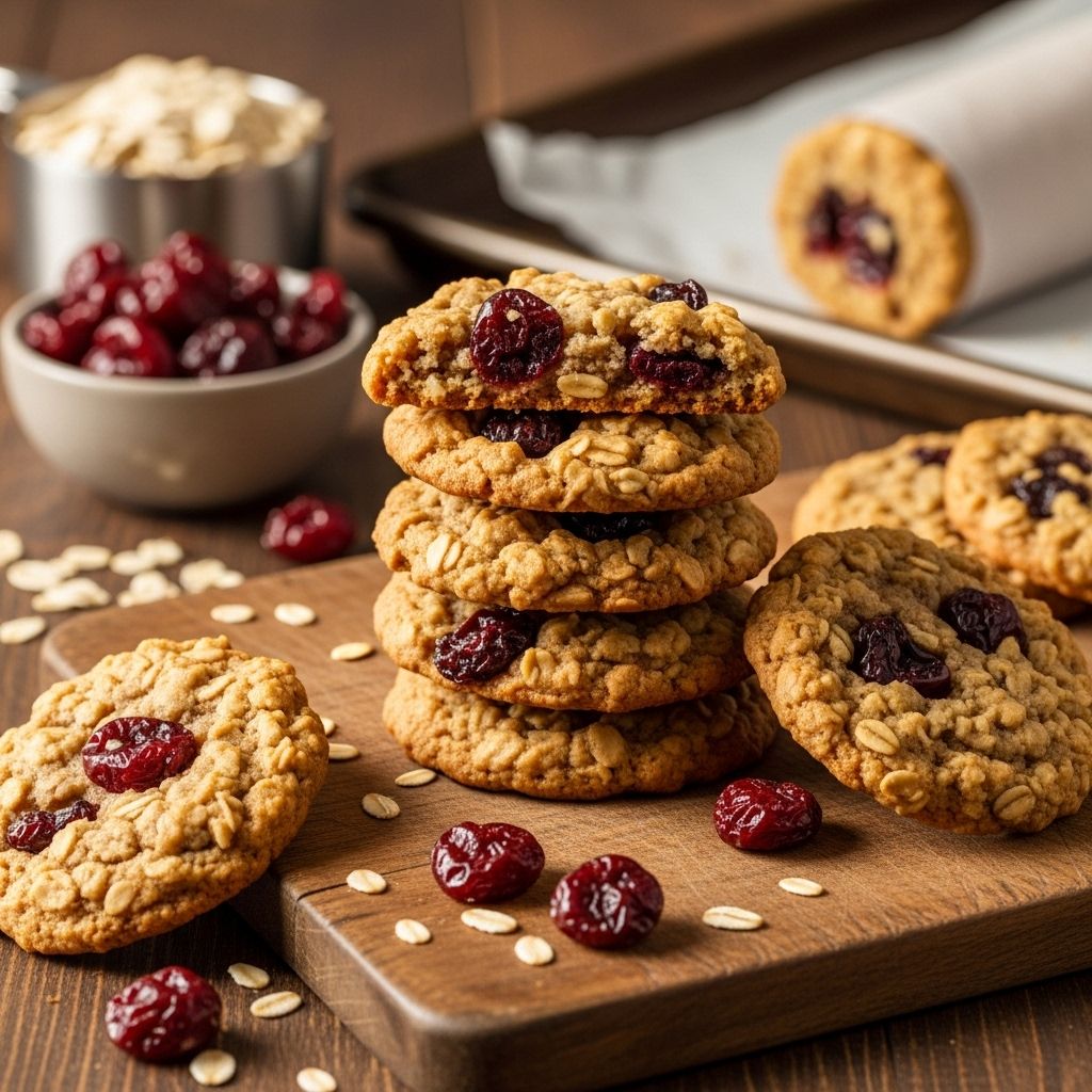 Oatmeal Cherry Slice-and-Bake Cookies Recipe Prep dough ahead for warm, chewy treats loaded with tart fruit and creamy chocolate.