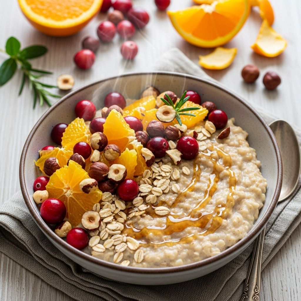 Tart berries, zesty citrus, and nutty crunch come together for a cozy breakfast upgrade.