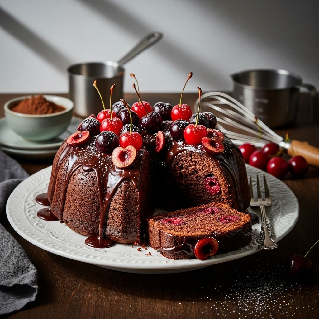 Old-Fashioned Chocolate Cherry Pound Cake: Classic Dessert Reimagined Velvety crumb meets tart cherry surprises for a dessert that feels like home.