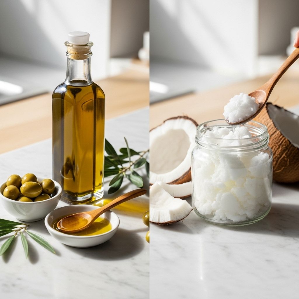 Olive Oil vs. Coconut Oil: Comprehensive Comparison for Health, Cooking, and Beauty Deciding the best oil comes down to heart protection versus flavor and beauty enhancements.