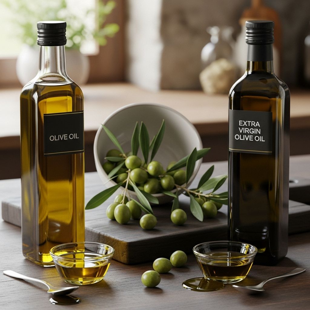 Olive Oil vs Extra Virgin Olive Oil: Essential Cooking Guide Discover the key differences between olive oil types and how to use them effectively in your kitchen