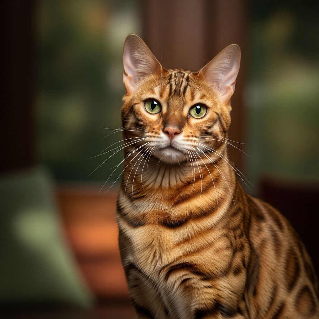 Discover the majestic Orange Bengal cat - a wild-looking feline with a vibrant personality