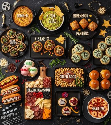 Dish ideas blending Hollywood charm with playful wordplay and crowd-pleasing taste.
