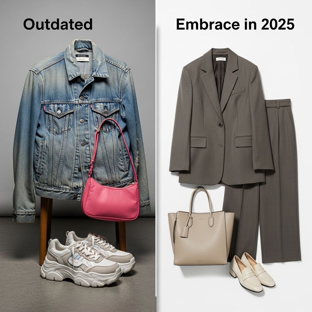 Explore outdated styles fading fast, and discover the new trends set to redefine your 2025 wardrobe.