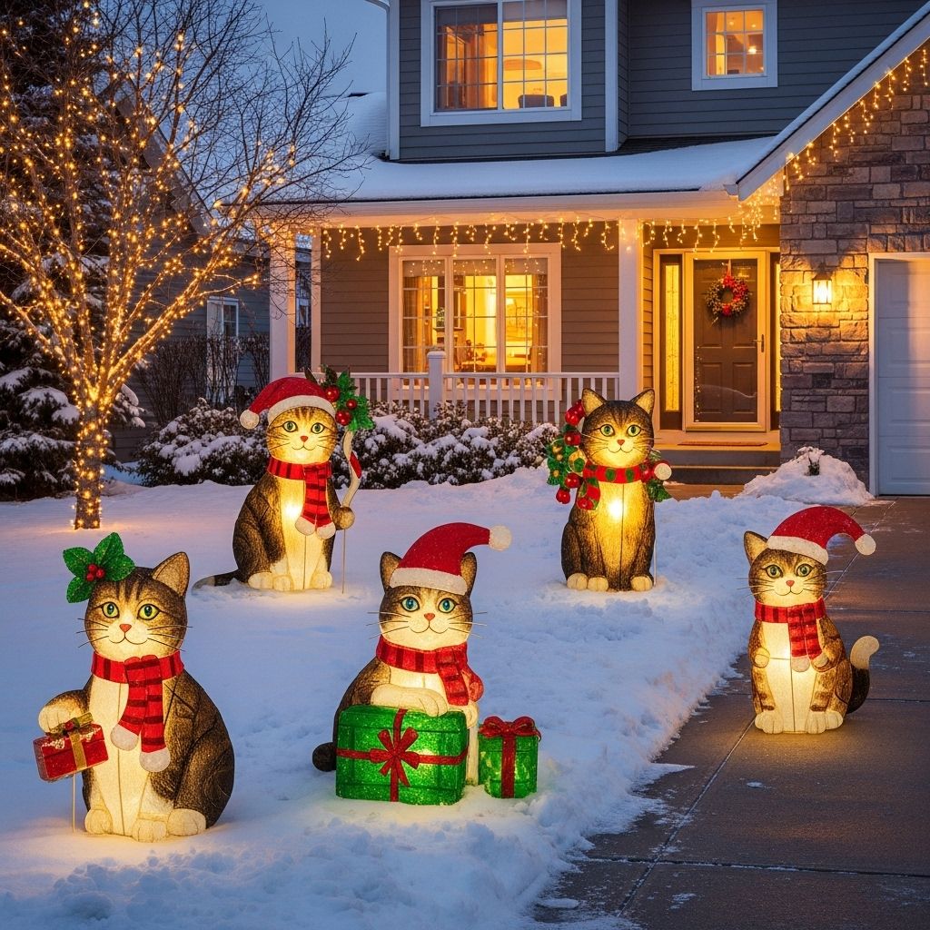 The Ultimate Guide to Outdoor Christmas Cat Decorations Showcase your feline fandom with eye-catching displays that charm neighbors and guests.
