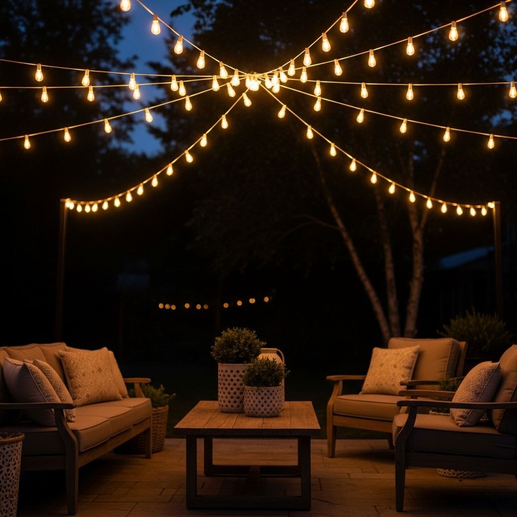 Every glowing bulb adds cozy charm and creates the perfect ambiance for night gatherings.