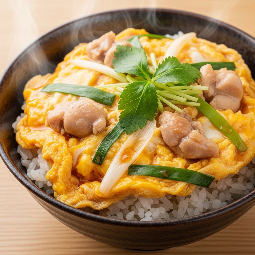 Enjoy tender protein and silky custard bathed in a savory-sweet dashi broth.