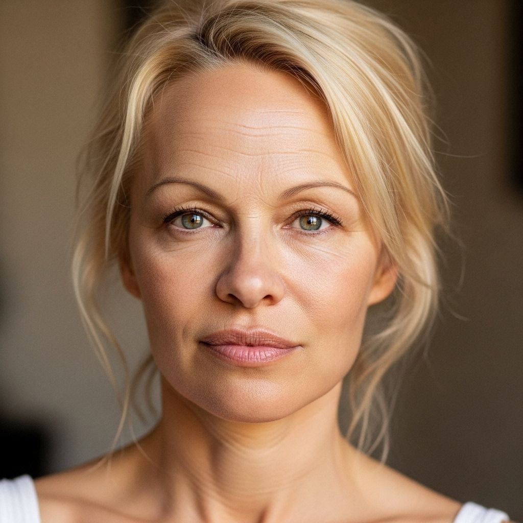 Pamela Anderson redefines beauty standards with her candid, bare-faced Instagram photos and inspiring outlook on aging.