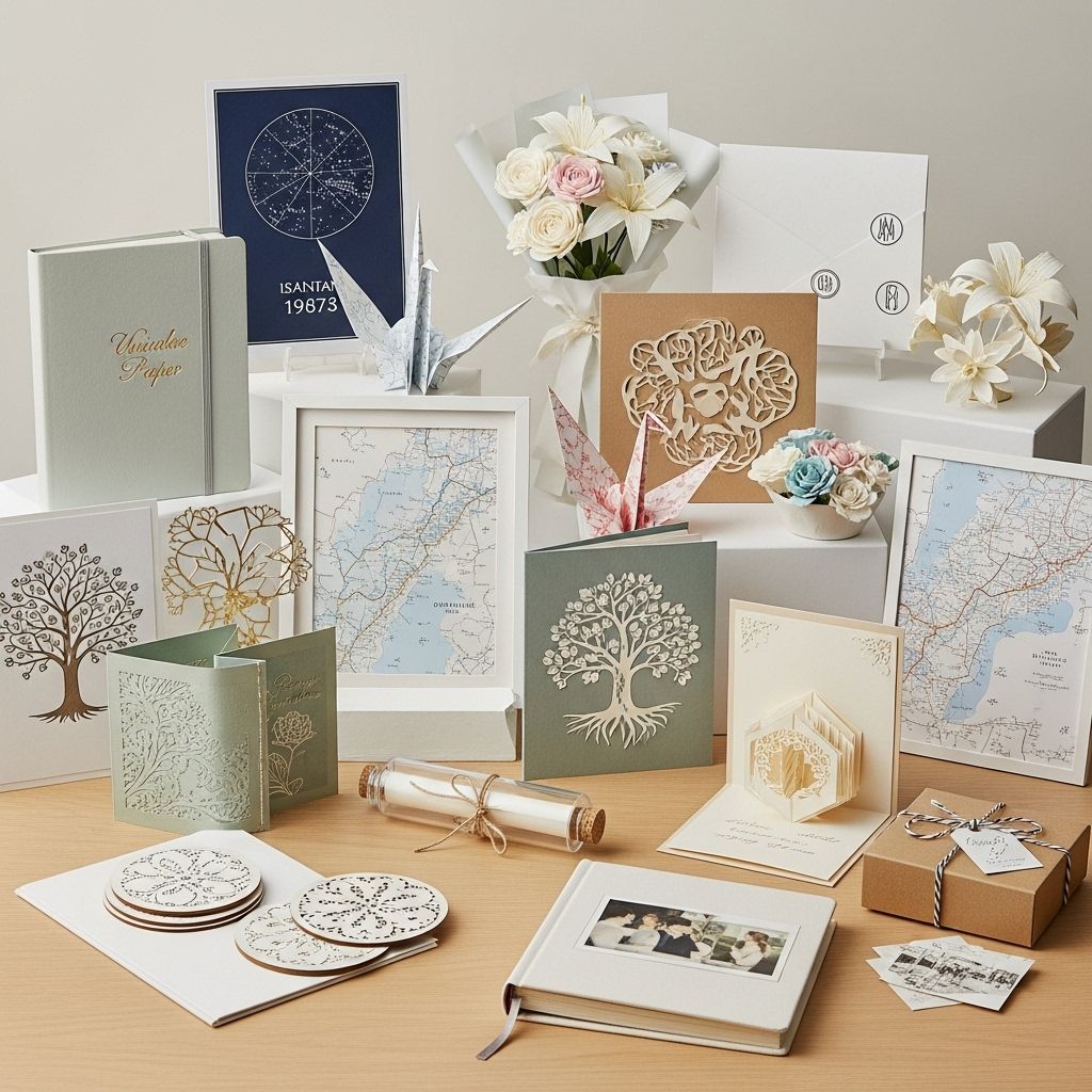 Commemorate your first year of marriage with these meaningful, creative, and romantic paper anniversary gifts tailored for every style.