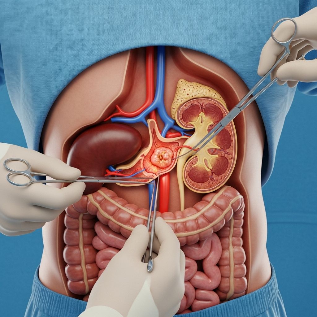 Learn about partial nephrectomy surgery for kidney cancer, including procedures, risks, and post-surgical care.