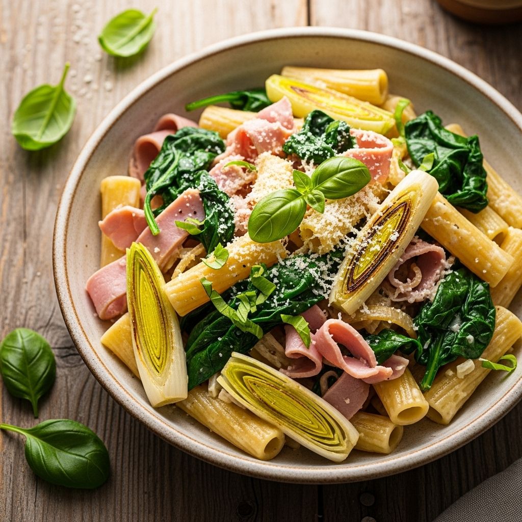 A luscious blend of savory meat and greens comes together in a velvety sauce.