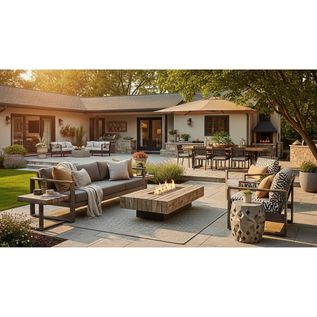 Cozy seating, lush greenery, and smart storage turn any backyard into a stylish retreat.