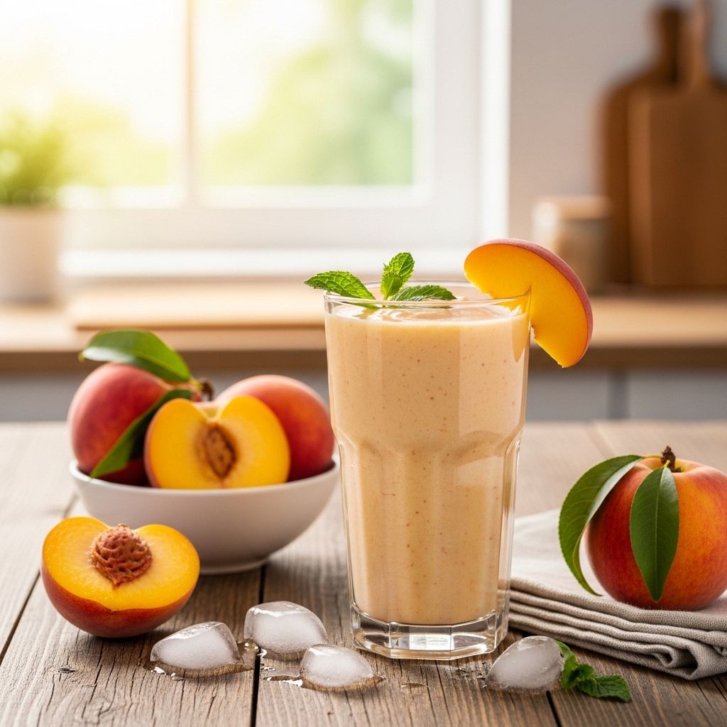 Tangy yogurt and ripe fruit combine into a chilled beverage that boosts energy.