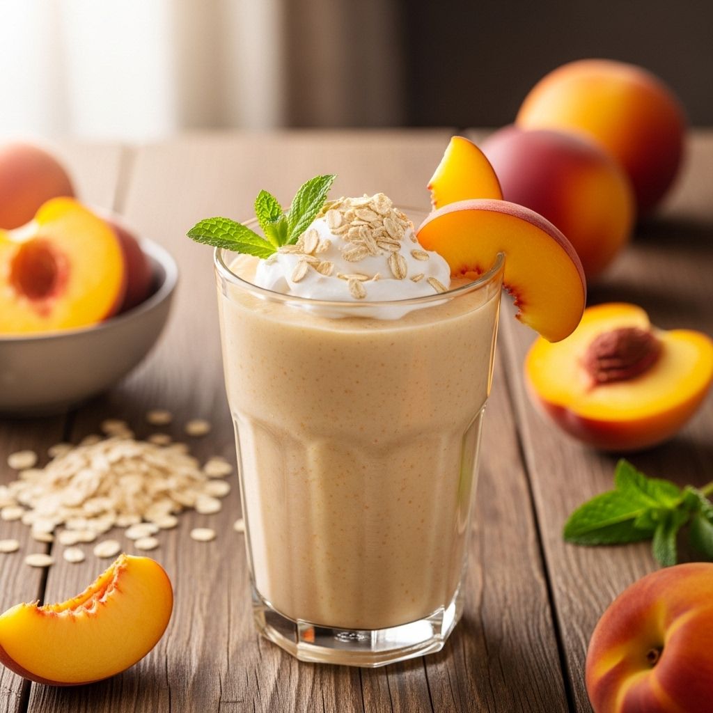 Kickstart your day with a creamy peaches and cream oatmeal smoothie that’s easy, satisfying, and packed with healthy goodness.