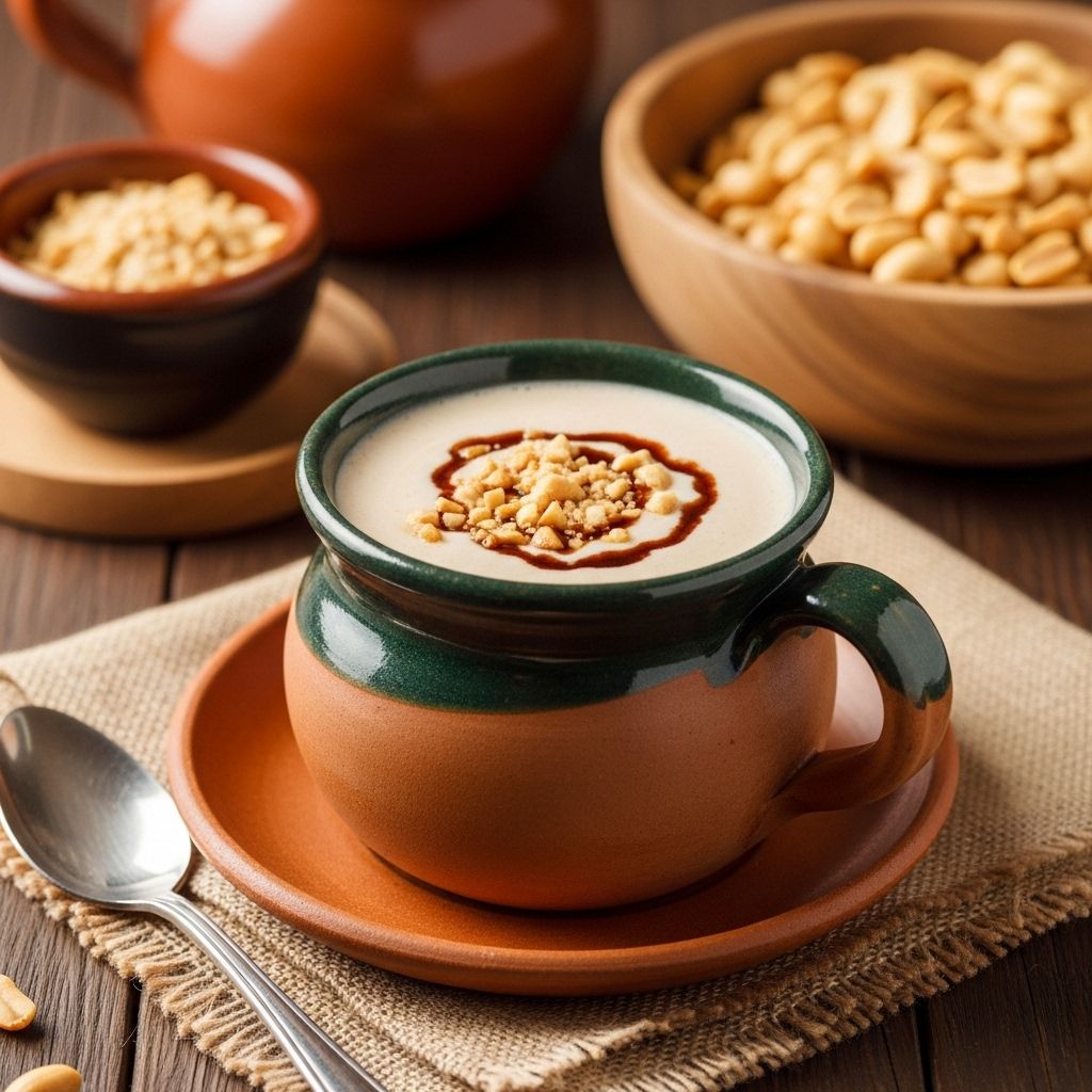 Nourishing traditions blend roasted peanuts and masa for a comforting heritage brew.