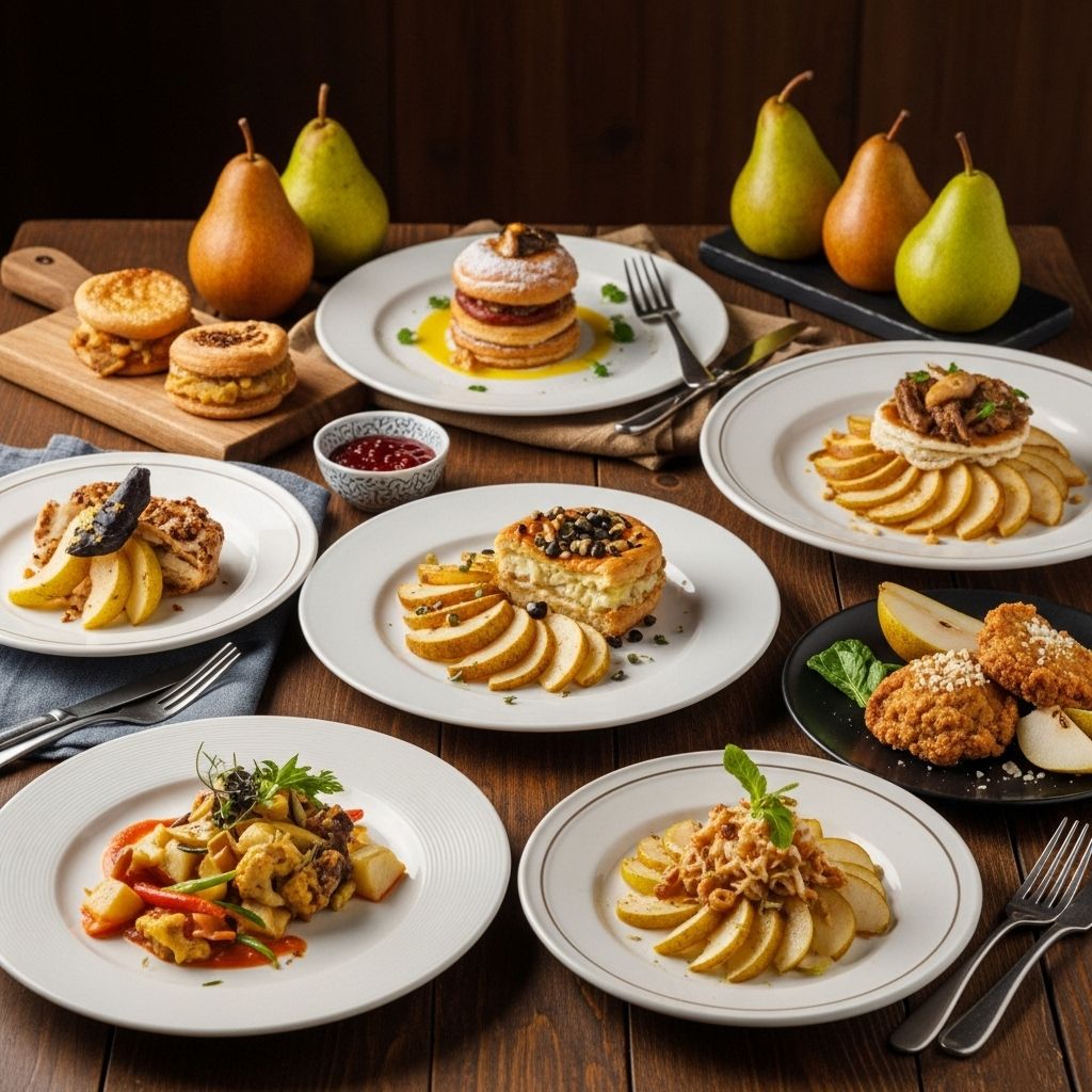 A lineup of sweet and savory pear creations designed to please every palate.