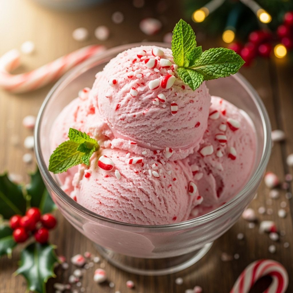 A festive spin on classic custard with crushed candy for a stunning winter dessert.